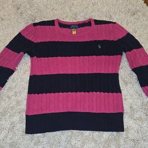 Polo by Ralph Lauren Kids Sweater in Pink and Navy